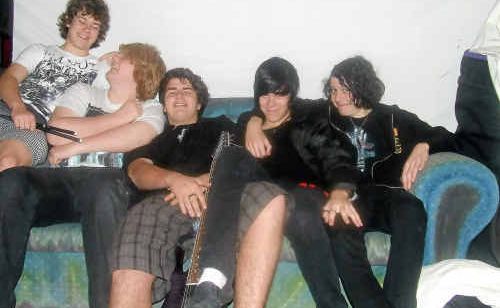 Jake, Alex, Nathan, Dylan and Paul chilling out on the couch at band practice. Jake, Alex, Nathan, Dylan and Paul chilling out on the couch at band practice.